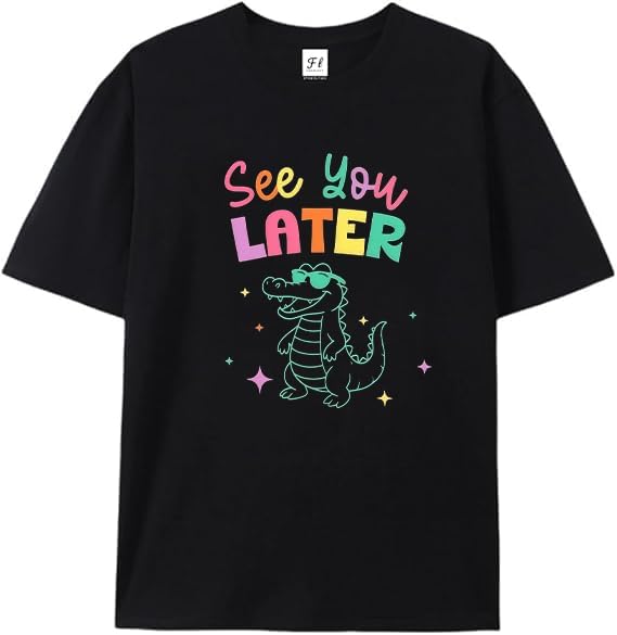 Last Day of School Teacher Shirt: Women See You Later Shirt End of The Year Shirt School Graduation Tops Black S разноцветный