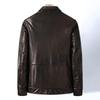 Fu Ting Men's Retro Oil Wax Leather Jacket