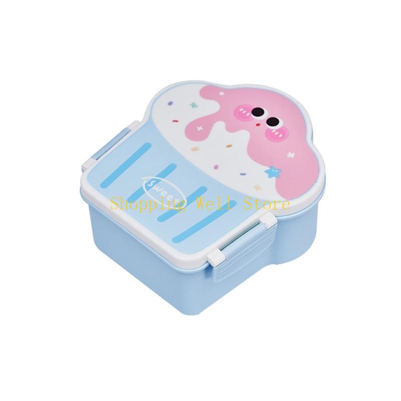 

KX4B Elegant Ice Cream Lunch Carriers Portable Lunch Box For Travel Meals синій