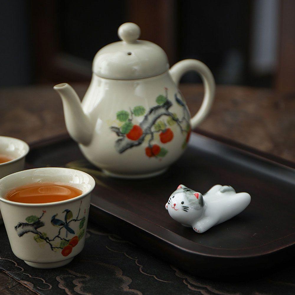 Fine Design Japanese Style Kitchen Cookware Tools Cat Shape Chopsticks Holder Stand Chopstick Rack