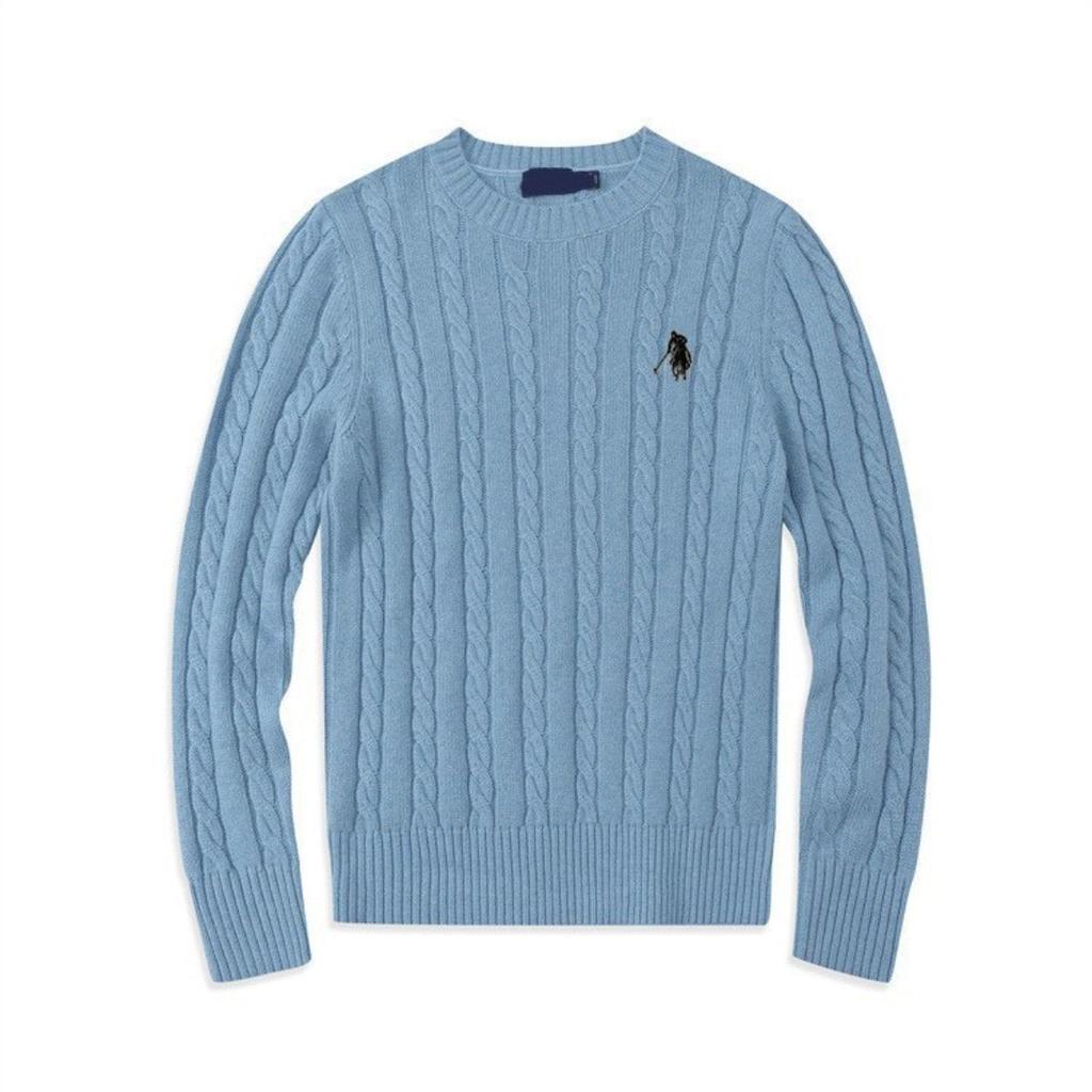RogueWave Autumn and Winter Comfortable High-end Fashion Brand Embroidery Business Casual Versatile Warm Long Sleeved Top