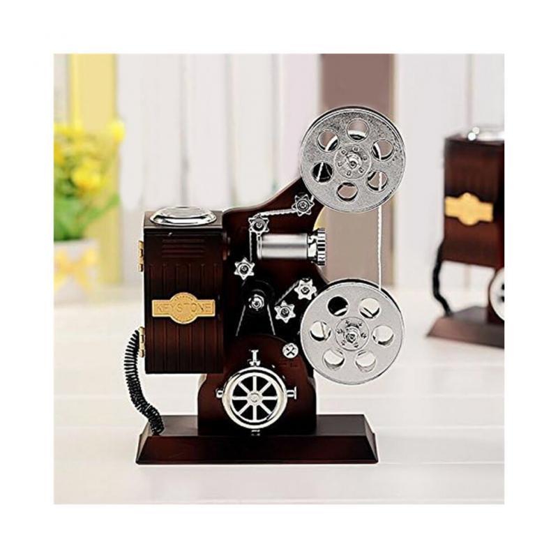 Filmprojektor-Spieluhr, -Spieluhr im Antiken Vintage-Stil, Spielt Melodien Als Geburtstagsdekoration für Zuhause/BüRo/Arbeitszimmer