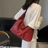 Urban Solid Color Pu Tote Bag With Large Capacity For Daily Use And Fashion Style