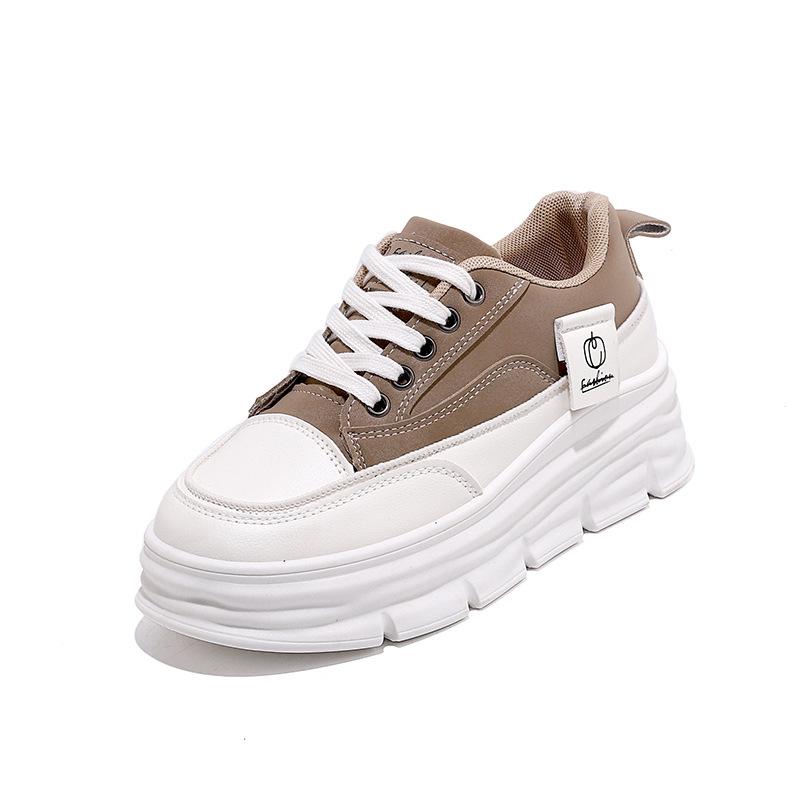 New Casual Women's Shoes Fashionable Thick Baseplate Shoes Inner Height Increase Student Sports Shoes Korean Version Large Size Trendy Shoes Women