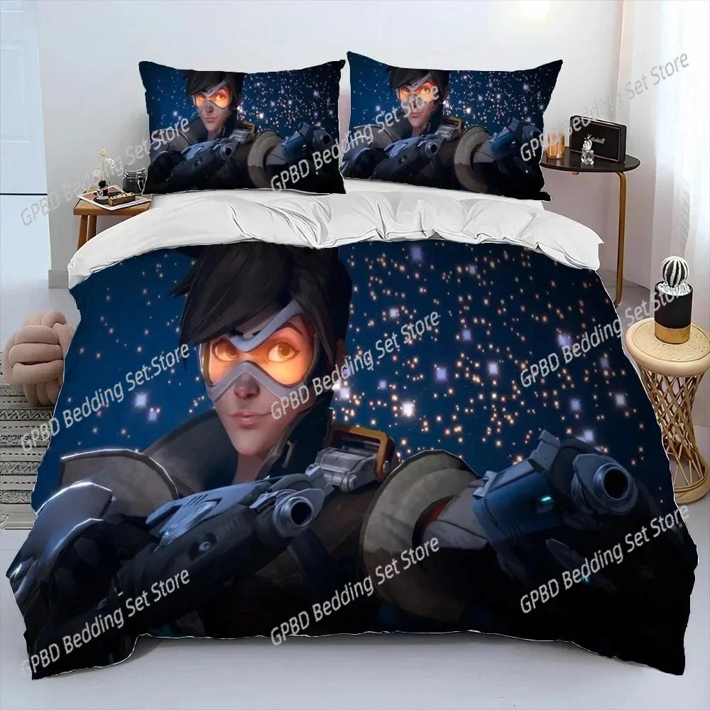 3D Print OW Overwatch Game DVA Beding Set Bedrom Soft Modern Bedspreads Comefortable Soft Duvet Cover Comfortable Quilt Cover And Pilowcase