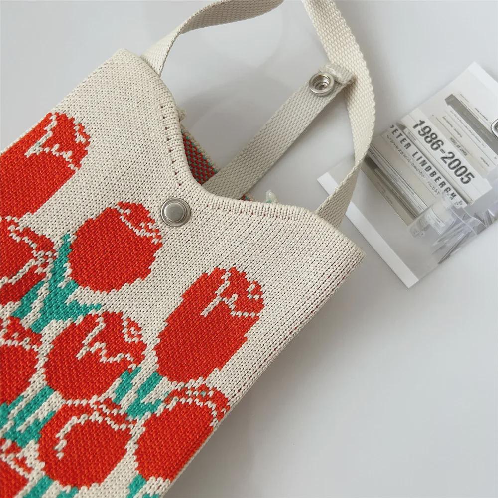 Korean Cute Mini Contrast Color Crossbody Phone Handbag