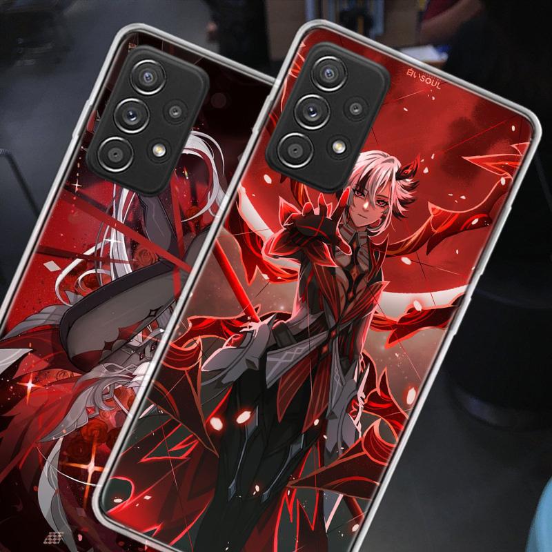Arlecchino Genshin Impact Phone Case for Samsung A54 A57 A37 A17 A14 A15 A12 A24 A34 A55 A35 A25 A52S A07 A05S A04S A22 A32 A72