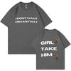 Tate McRae It's Ok I'm Ok Print T-Shirt Herren Damen Freizeitmode Kurzarm T-Shirts Übergroßes Baumwoll-T-Shirt