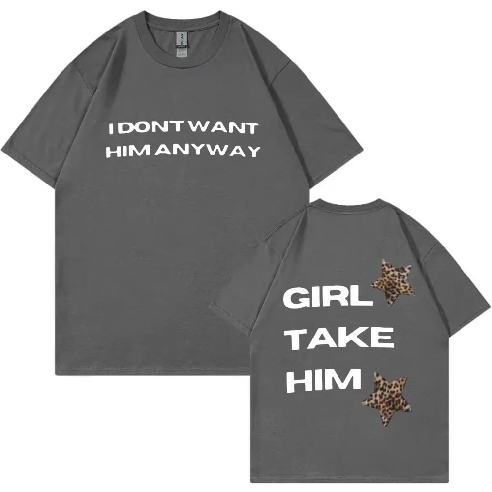 Tate McRae It's Ok I'm Ok Print T-Shirt Herren Damen Freizeitmode Kurzarm T-Shirts Übergroßes Baumwoll-T-Shirt