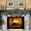 AerWo Halloween Decoration Black Lace Spiderweb Fireplace Mantle Scarf Cover Festive Party Supplies