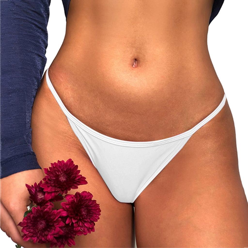 Ladies Sexy Thin Belt Half Hips Low Waist Fashion Stitching Lace  Panties