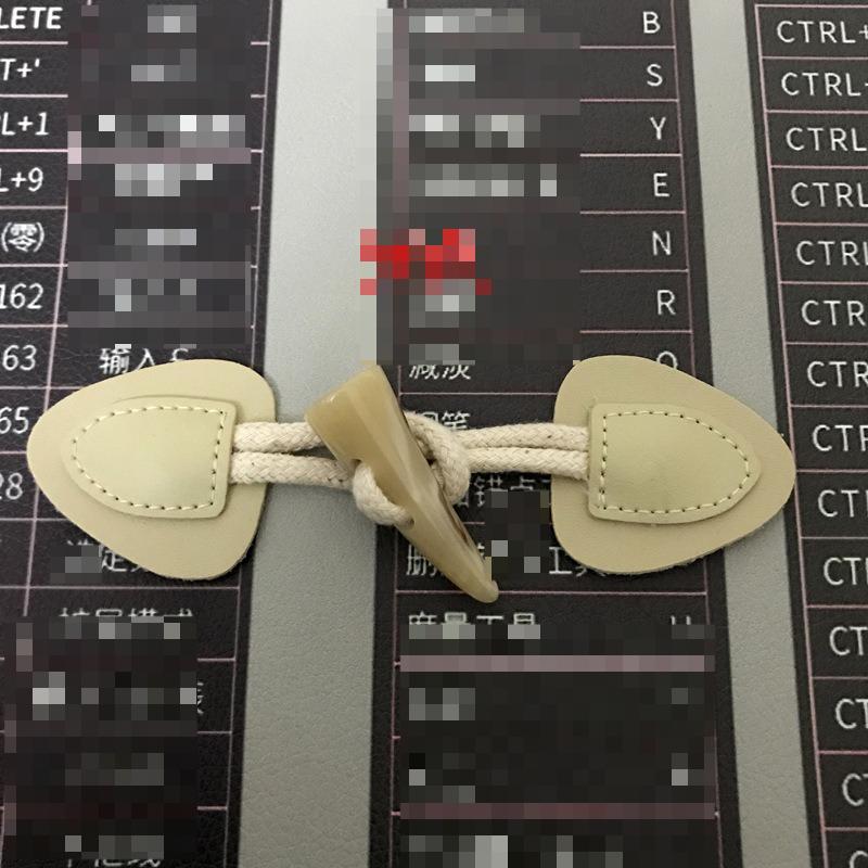 High Quality Horn Buttons Cotton Rope Resin Ox Horn Combined Button Woman's Coat Sewing Supplies