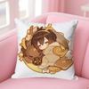 Zhongli GGenshin Impact Pillow Cases for Bedroom Living Room Sofa Home Decor Polyester Cushion Cover with Zipper