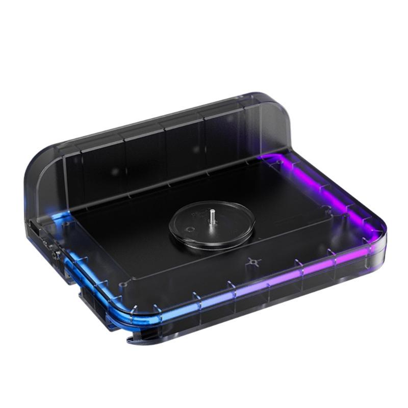 Wall Mounted Stand with Double Controller Hanger Storage Bracket and Light for Game Console Storage Bracket 1