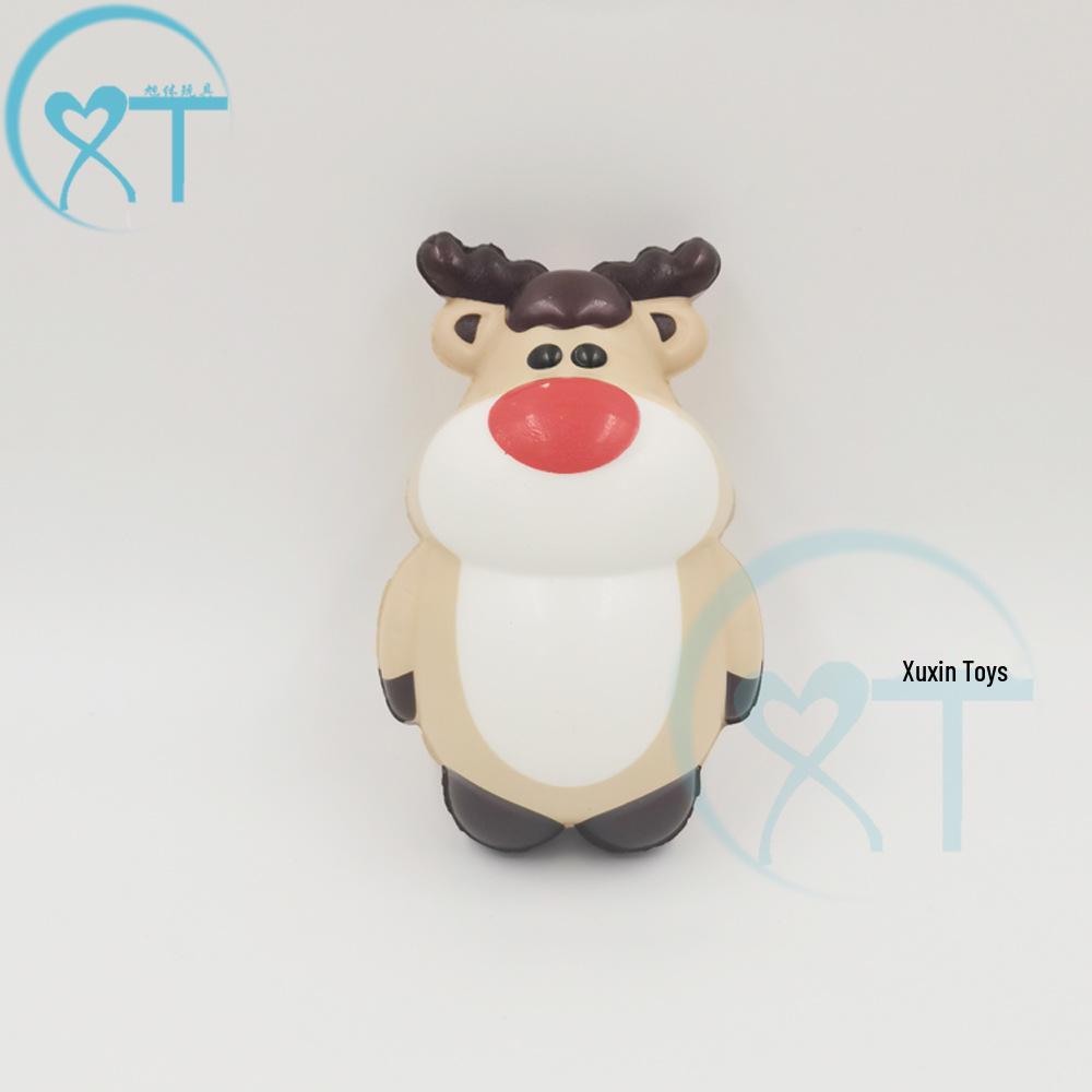 Santa Claus PU Slow Rebound Foam Ball Christmas Toy - Snowman & Reindeer Decompression