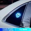 Lâmpada LED com logotipo para triângulo de ventilação de automóvel é adequada para acessórios de lâmpada de carro das séries BMW 3 5 7 F48F39G42G30G20G26F10F6F30F13G32.