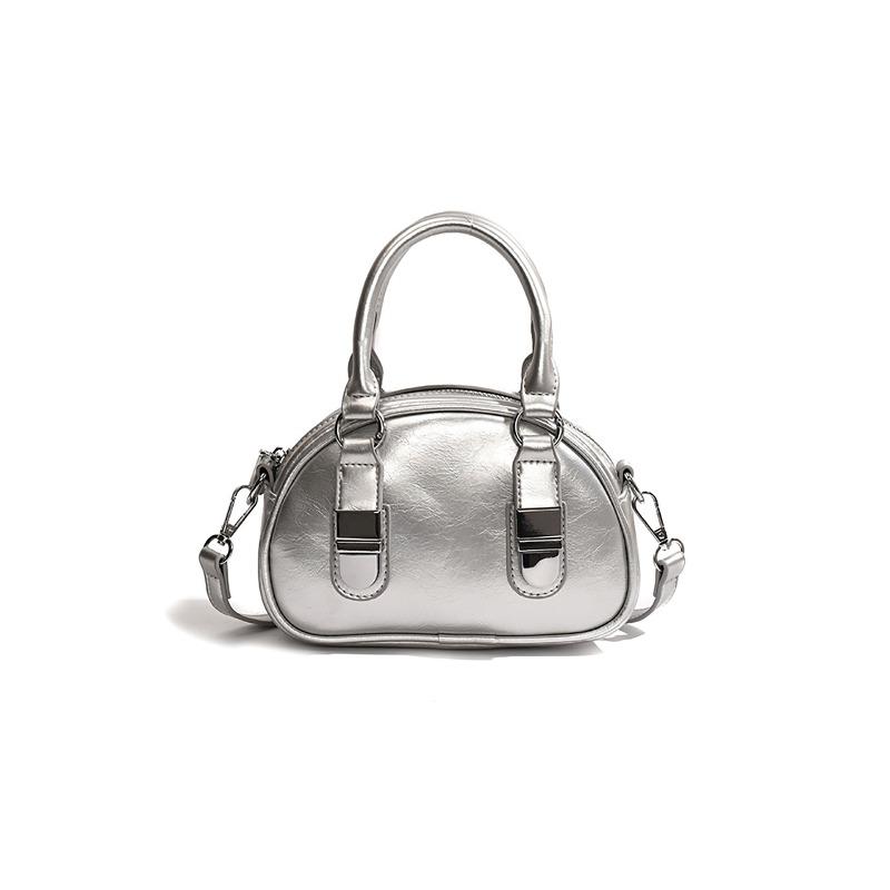 

Handheld Bowling Bag, Small-sized Shell Bag, Cross-body Style срібний