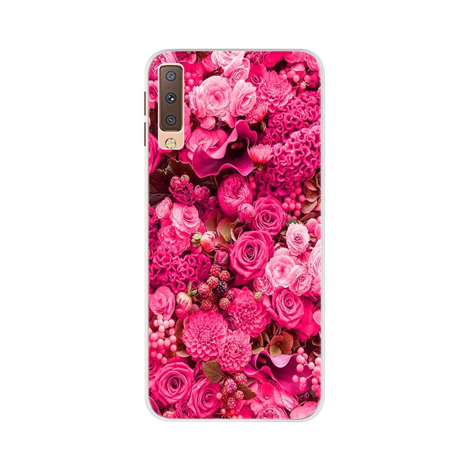 for Samsung A7 2018 Case Soft Silicone Back Cover Cute Cartoon Phone Case For Samsung Galaxy A7 A 7 2018 A750 A750f Case Bumper