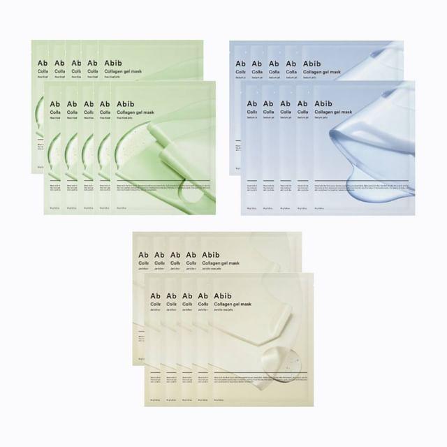Abib - Collagen Gel Mask Set - 3 Types Heartleaf Jelly