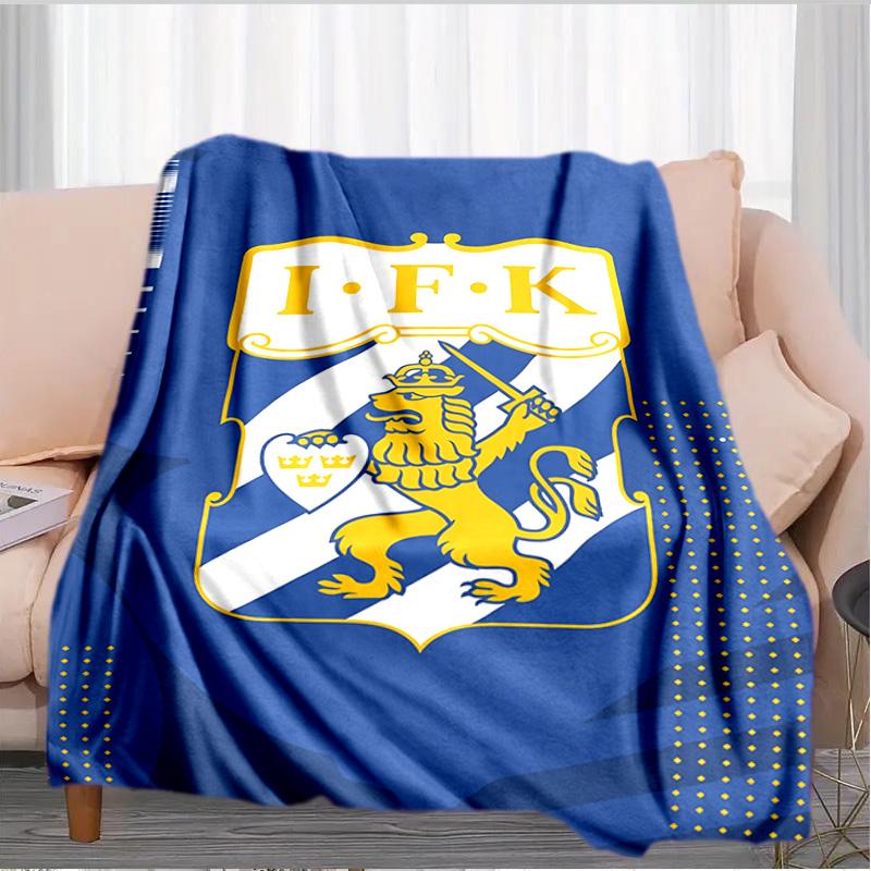 Coperta con Emblema Cresta del Leone IFK Adatta per Divani, Letti, Uffici e Campeggio - Regalo Perfetto per Halloween Natale