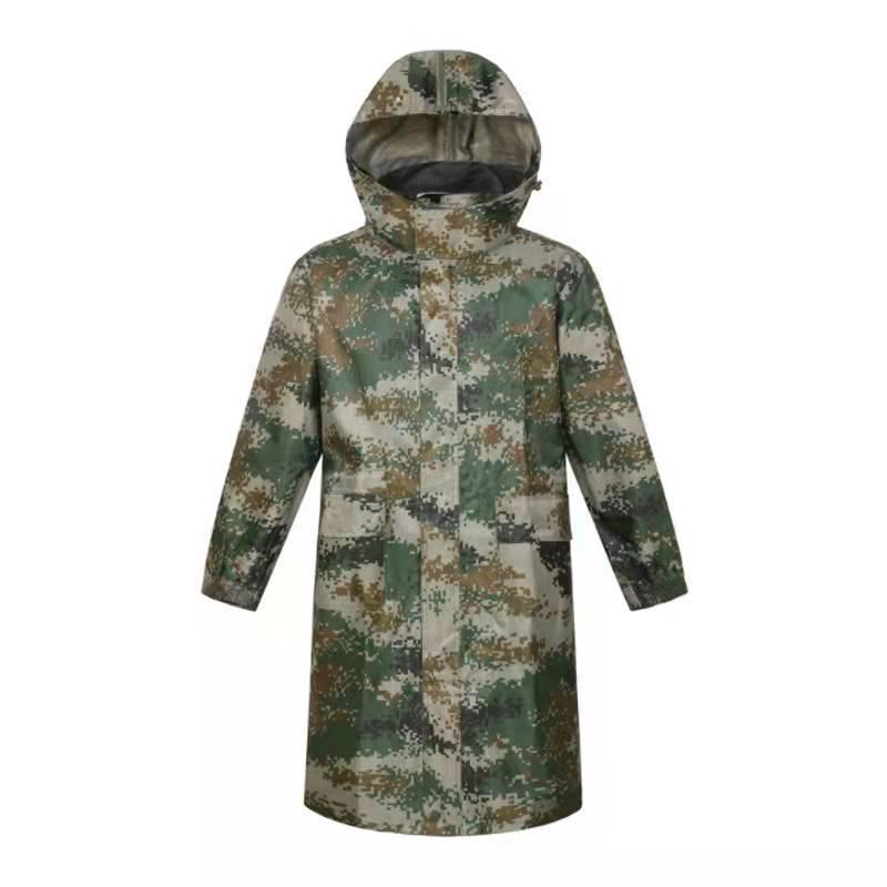 Camouflage Regenmantel- & Hosen-Set für Outdoor-Wandern und Hochwasserschutz