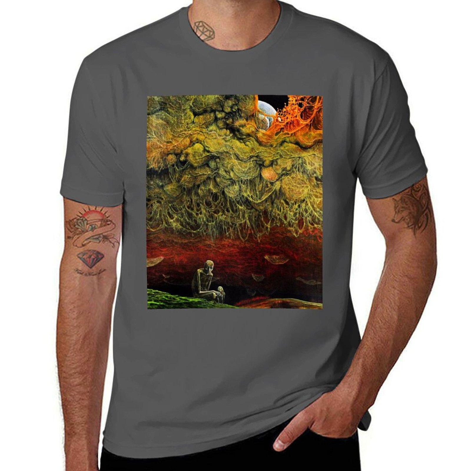 

Untitled, by Zdzisaw Beksiński T-Shirt cotton t shirt man t shirt man designer t shirts for man cotton T-Shirt 4XL