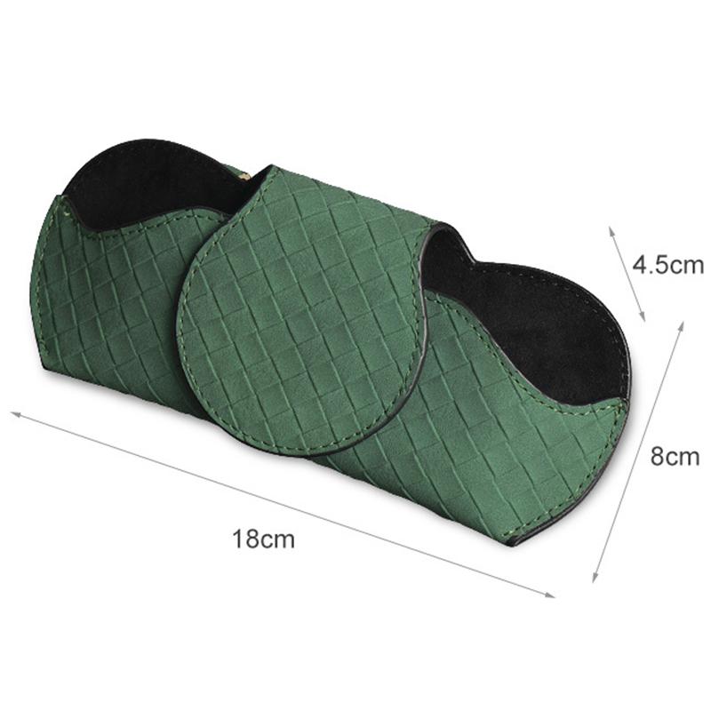 18x8cm Suede Car Sunglasses Holder Creative Soft Plaid Leather Glasses Case Car Sun Visor Organizer Auto Interior