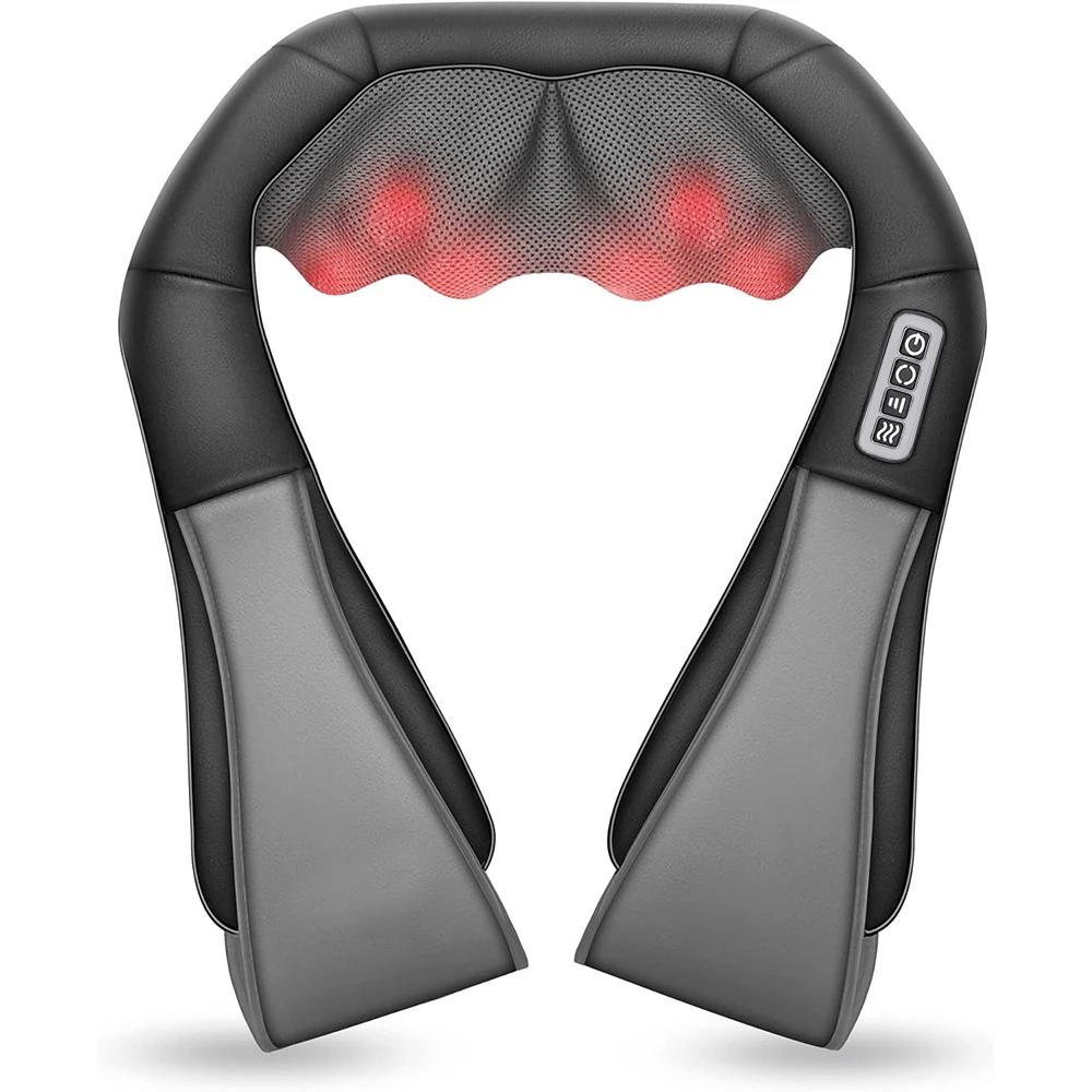 Durable And Safe Shiatsu Neck And Shoulder Massager Heated Back Massager U Shape Deep Kneading Electric Massage Pillow For Neck Waist Leg Body