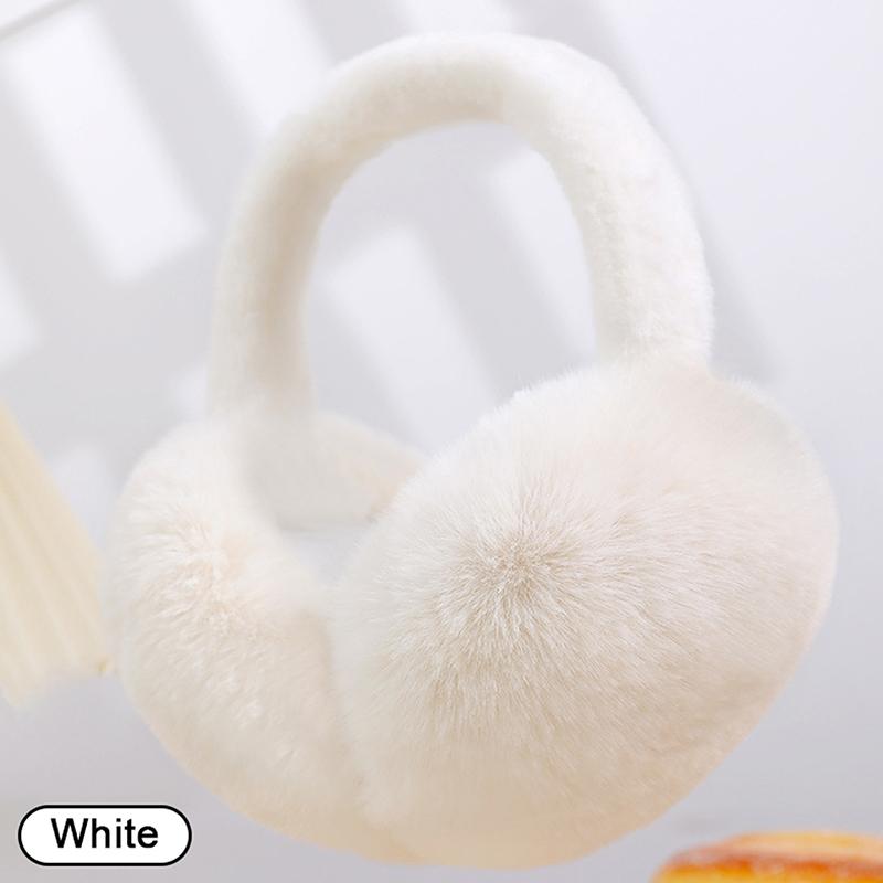 Fashion Winter Warm Earmuffs Fluffy Ear Muff For Women Soft Plush Earmuffs Girls Boys Cold Weather Ear Warmer Foldable Earflaps