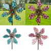 Rotating Wind Spinner Windmill Sculpture Metal Garden Art Weatherproof Yard Decoration Gift Suitable for Lawn Landscape
