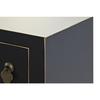 Table d'appoint - 95 x 26 x 79 cm - Noir doré - Métal blanc - MDF