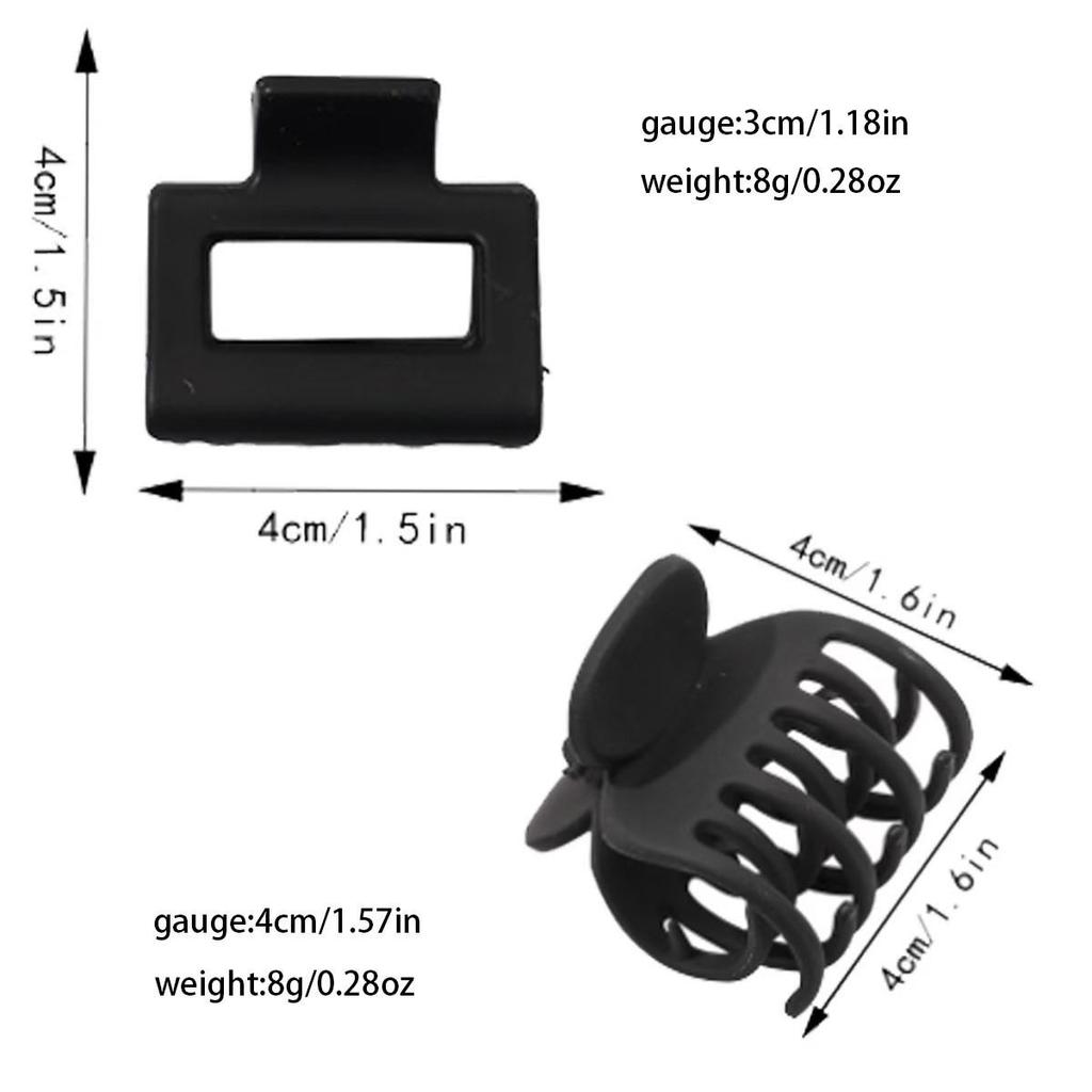 4cm Milk Coffee Hair Claw Clip - Frosted Small Shark Clip for Women's Updos