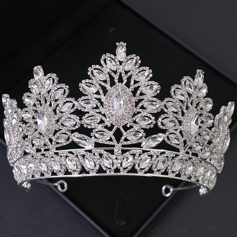 Silberne Kristall Diademe und Kronen Haarreif für Damen Party Braut Hochzeit Haarschmuck Schmuck Krone Diadem Haarreif Geschenk
