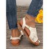 Women's Flat Sandals Women's Spring and Summer New Open Toe Fashion Beach Shoes Low Heel Comfortable Large Size Sandals