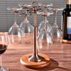Desktop Iron 6 Bottles Wine Cup Rack Glass Holder Display Shelf Organizer DecorationBronze