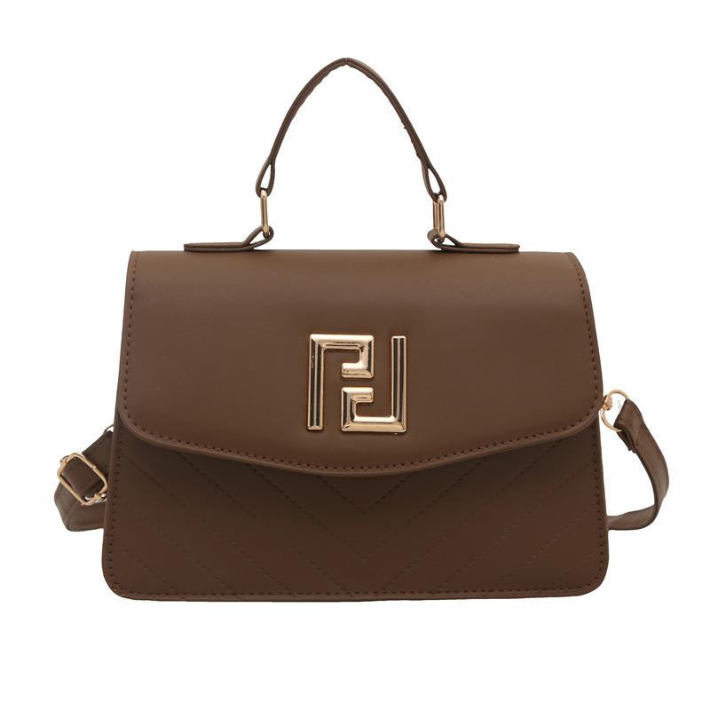 Simple and Fashionable Messenger Bag, New Women's Bag, Solid Color Shoulder Bag, Niche Design, Elegant Portable Small Square Bag for Women