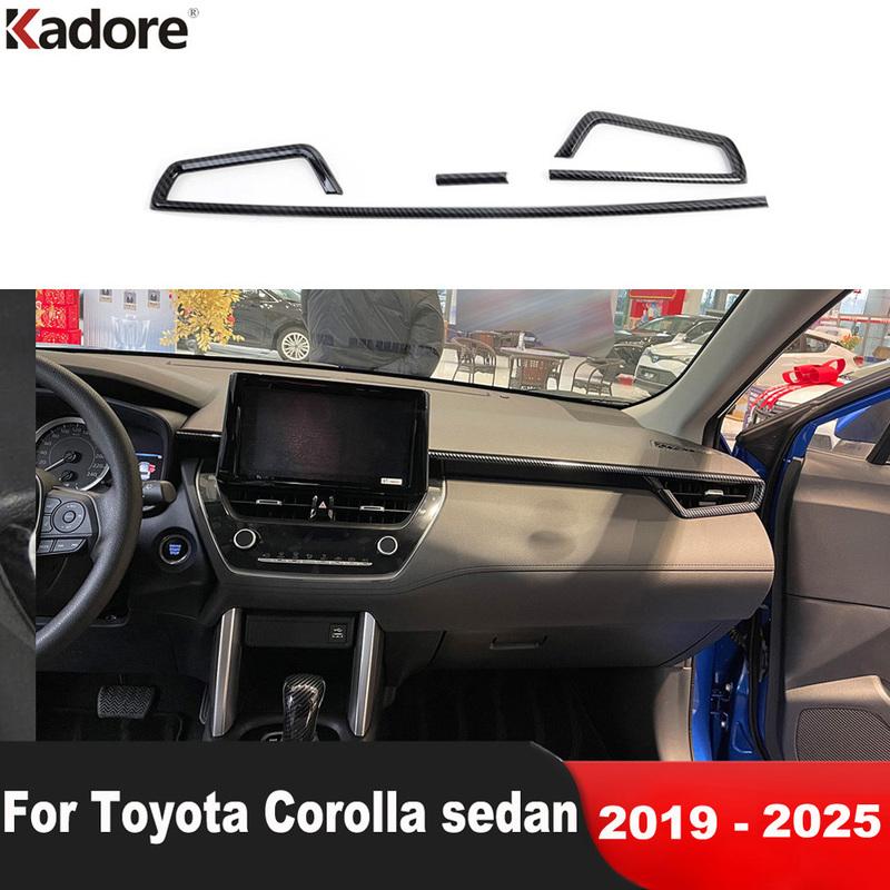 For Toyota Corolla sedan/Cross -2024 2025 Carbon Car Front Side Air Condition Vent Outlet Cover Trim Inteiror Accessories