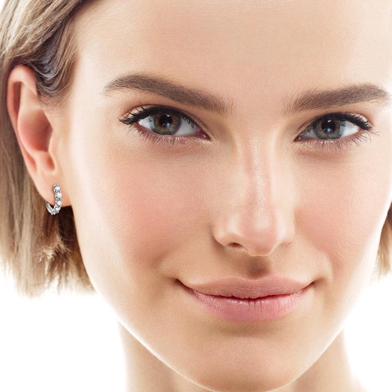 Korean Moissanite Sterling Silver Luxury Earrings & Hoops