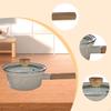 Japanese Enamel Milk Pot Small Noodle Cooking Pan with Scale Multipurpose Wood Handle Saucepan for