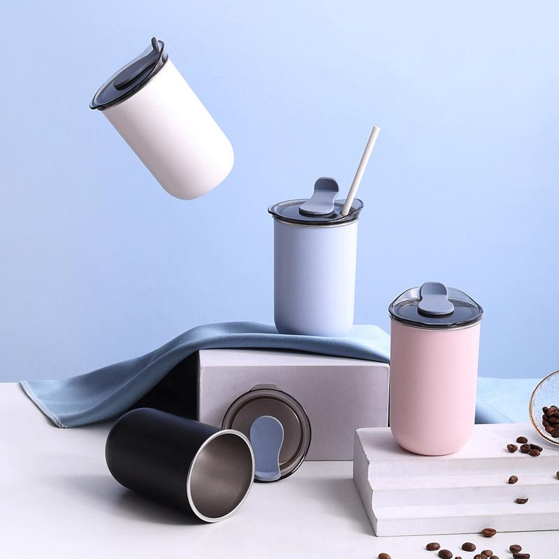 MeyJig Thermos Cup Mug Water Bottle Stainless Steel Mug for Coffee/Milk Insulated Drinking Bottle Portable Mug