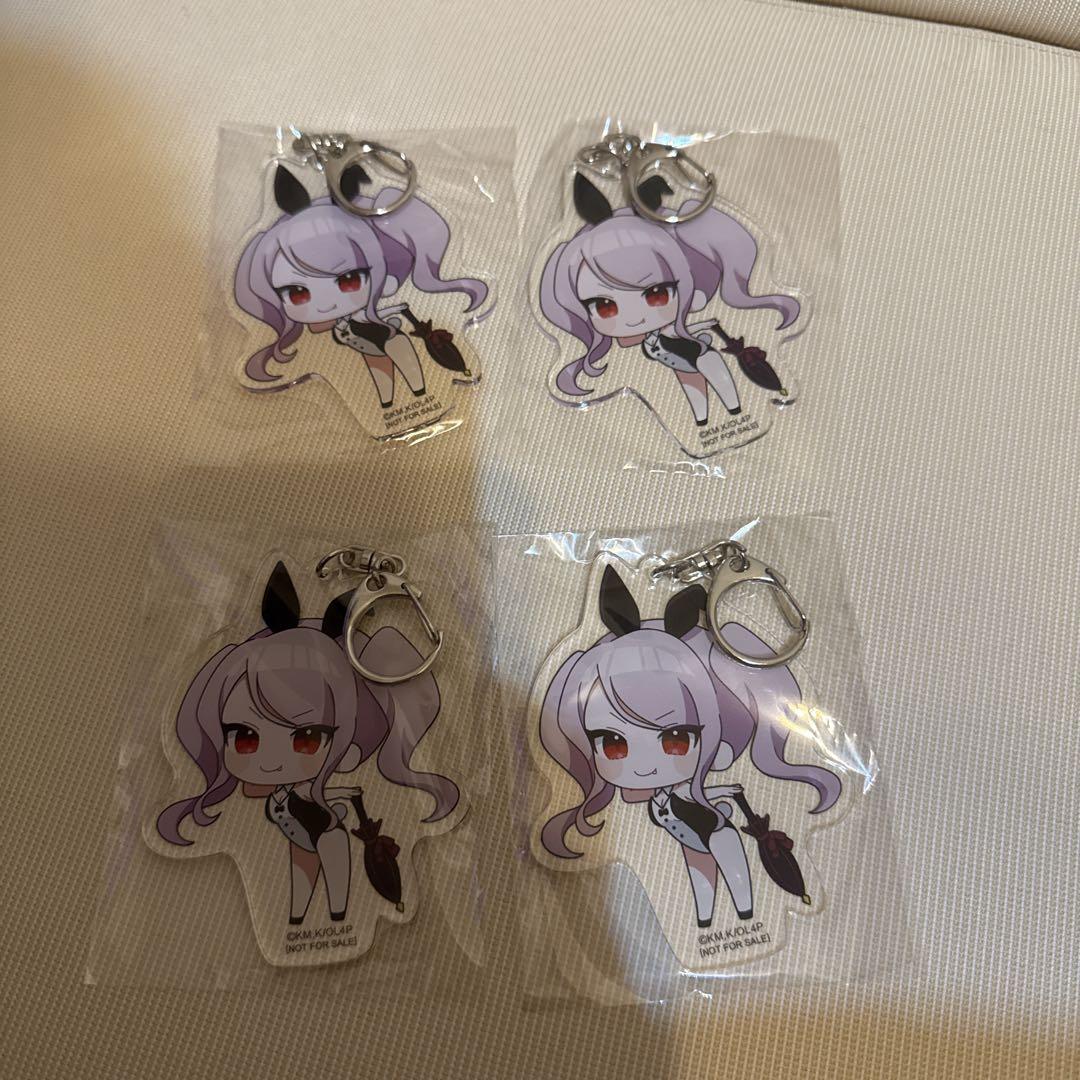 

[USED] Overlord Animate Points Prize Shalltear Keychain 4 pieces