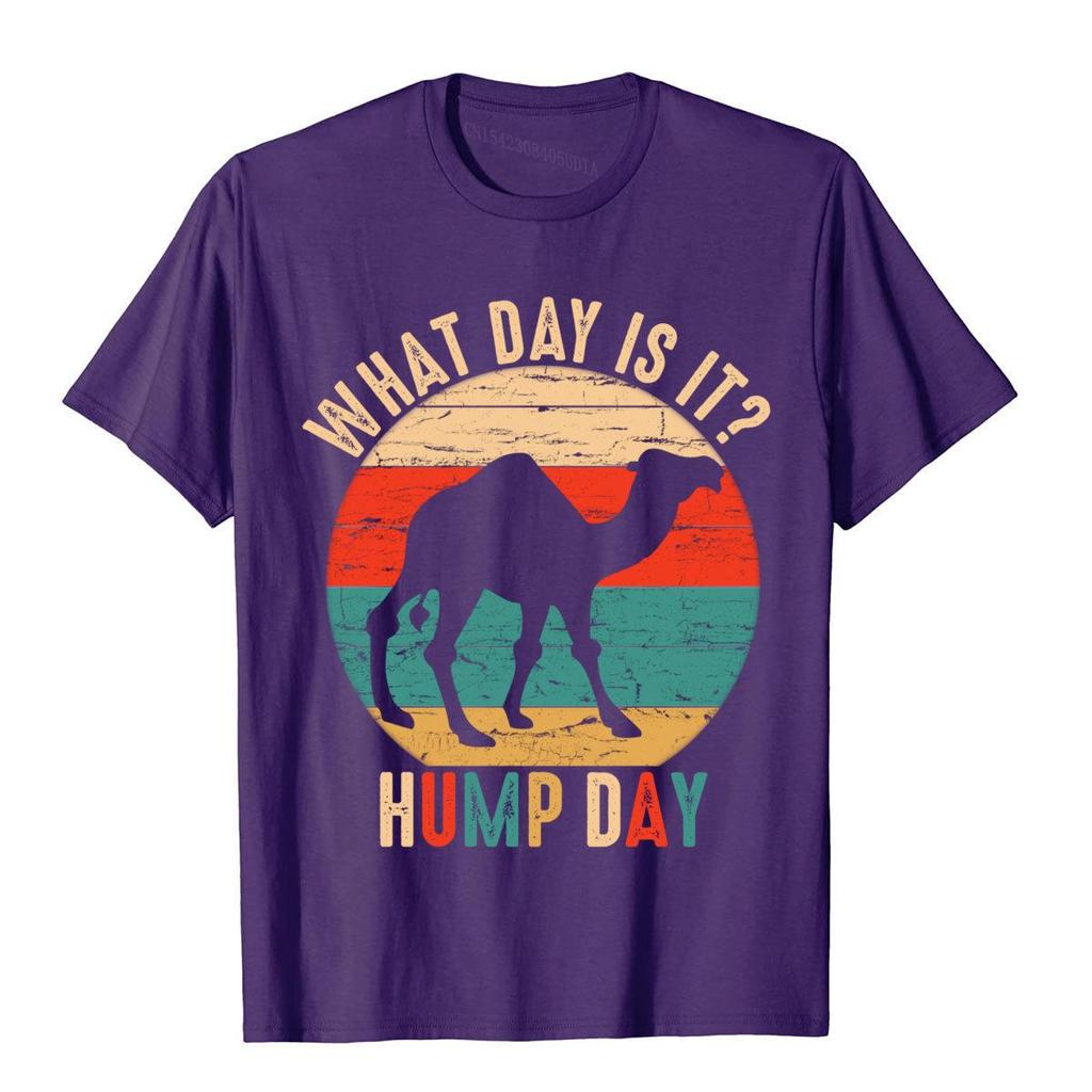 What Day Is It Camel Tee Retro Funny Hump Day TShirt Top TShirts For Unisex Simple Style Tops Shirt Wholesale Cotton