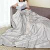 Grey Luxury Marble Design  Blanket Flannel Sofa Throw Blanket Lightweight for Home Bedroom Travel Throws Bedspread Quilt