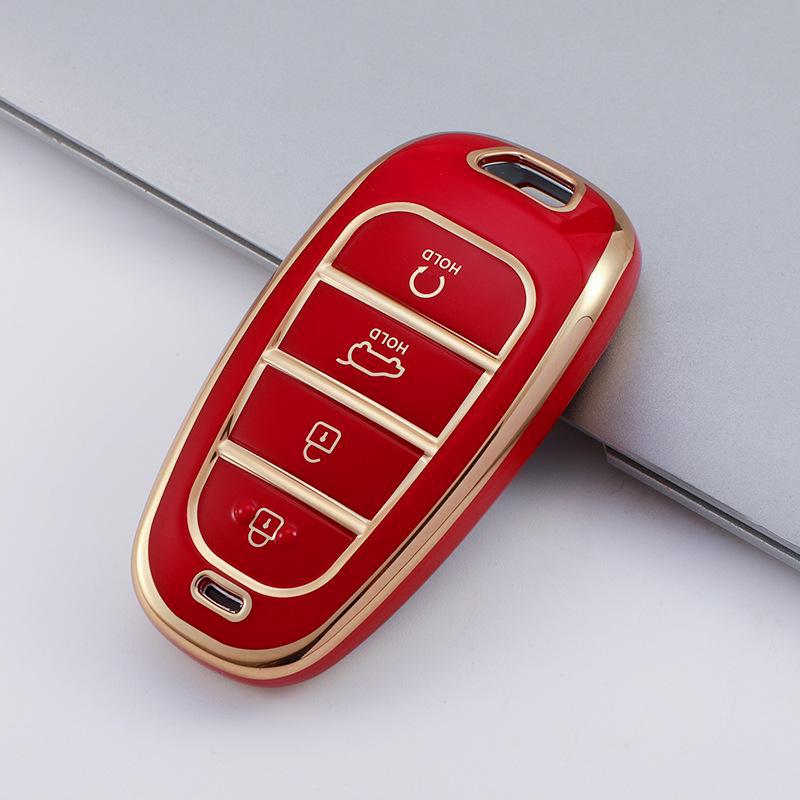 2021 Hyundai Tucson L Key Cover: High-End Shell with Gold Edge