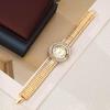 Orologio al Quarzo Placcato Oro Stile Coreano: Elegante Classico da Donna con Sensazione di Alta Gamma