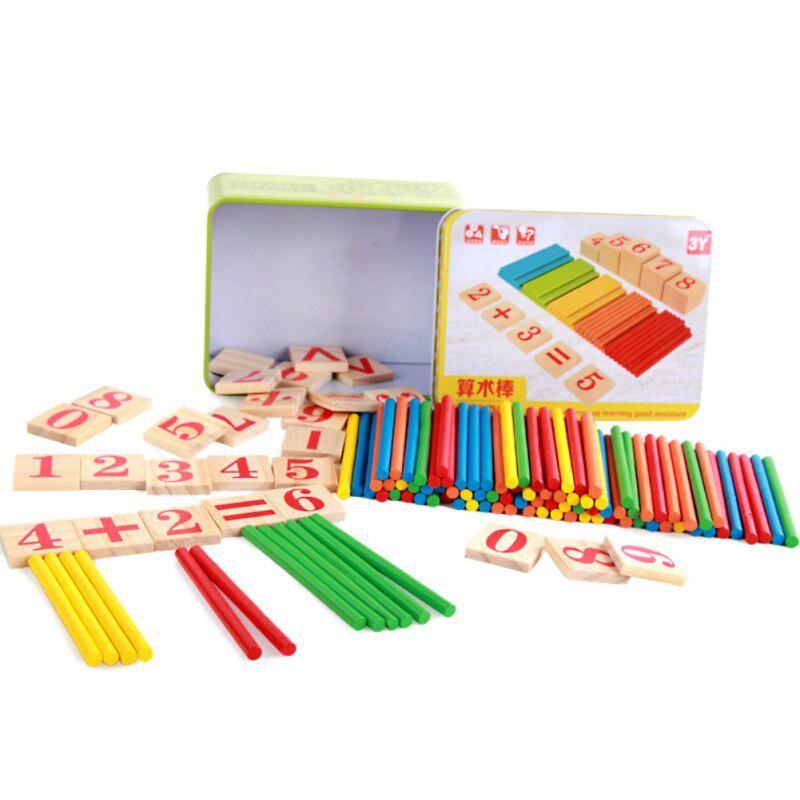 Wooden Counting Sticks Toy Mathematics Montessori Teaching Aids ...