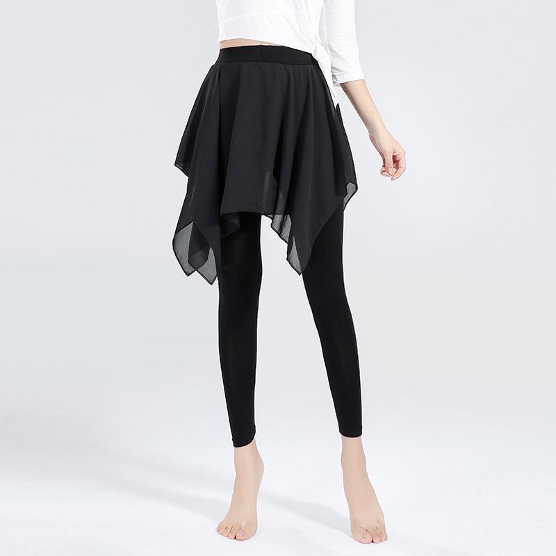 Women’s Irregular Chiffon Skirt Pants for Dance and Yoga