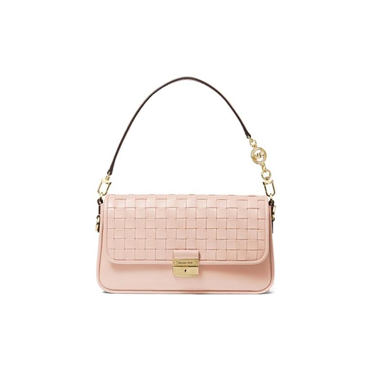 

Michael Kors Bradshaw Chain Woven Solid Logo Flap Leather Shoulder Bag Women shoulder bag Pink 30S1G2BL1T-SOFT-PINK Basic Set (Bag+Dust Bag)