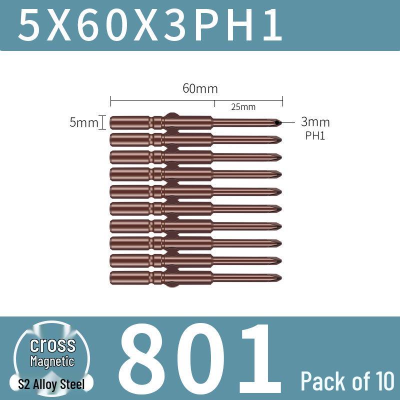 

Electric Cross Screwdriver Bits Set - 4M800 80mm 2S2801