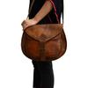 Hobo Purse Women Vintage Brown Leather Messenger Cross Body Bag Handmade
